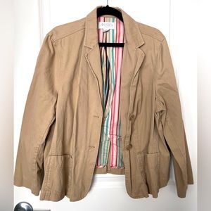 Casual Corner Khaki blazer jacket, Size 1X